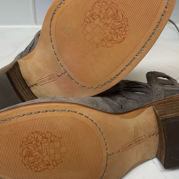 Vince Camuto Peera Gray Suede
Cutout Booties - Picture 7 of 9